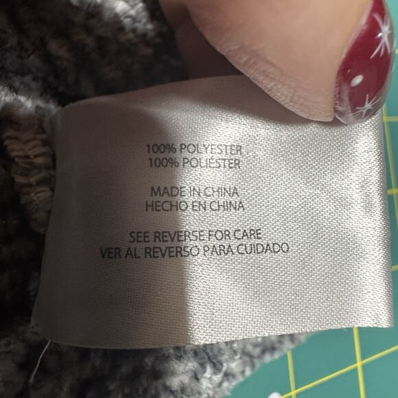 Orvis‎ Sweater Women's Gray Ribbed Knit V Neck Knit Chenille Sweater Size Large - Picture 7 of 7